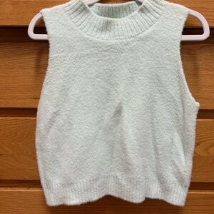 Mint green sweater sleeveless top
